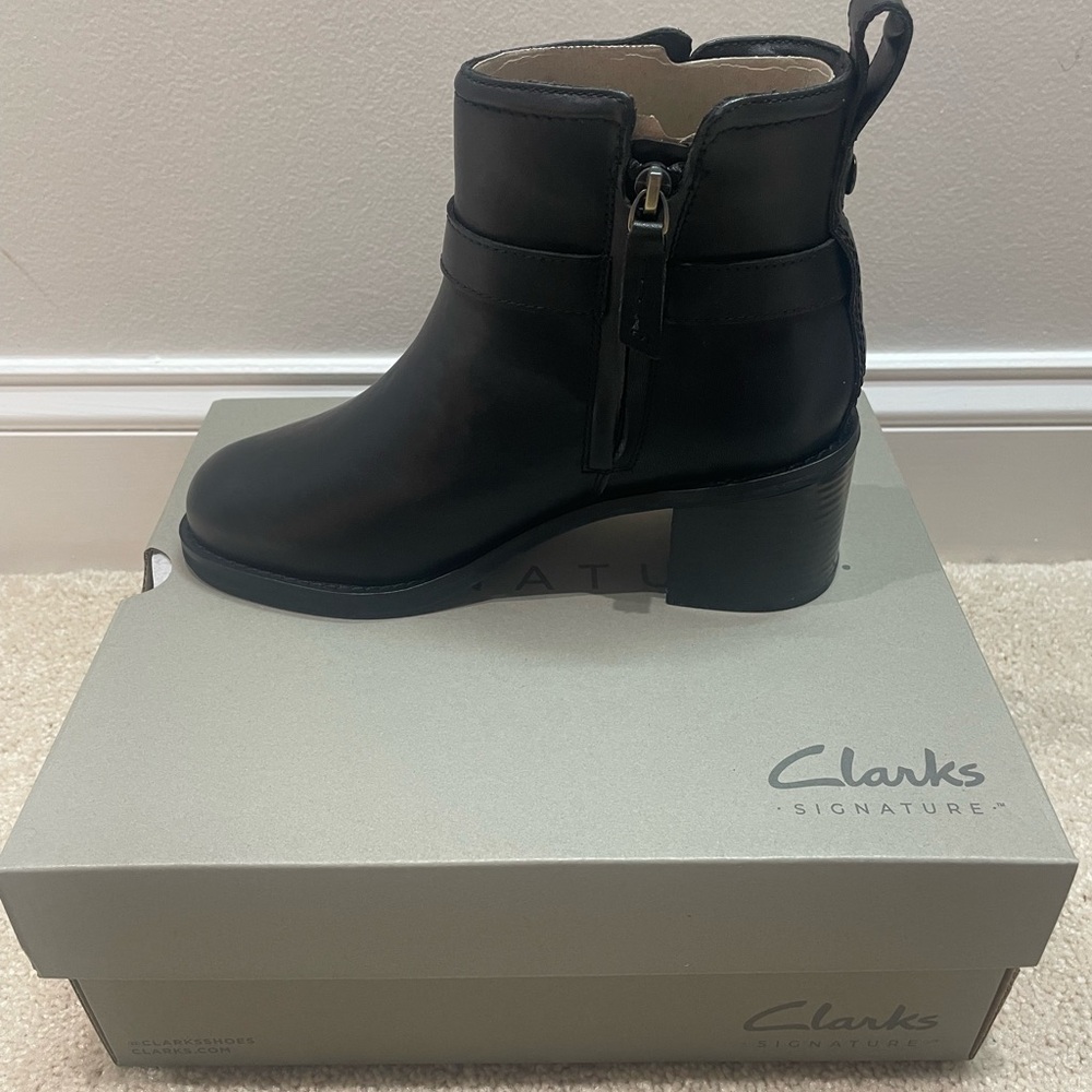 Clarks Women's Black Ankle Boots